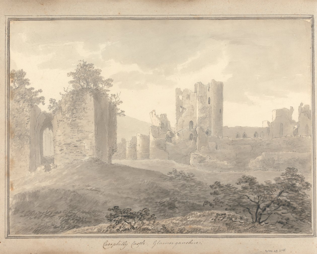 Vistas em Inglaterra, Escócia e País de Gales: Castelo de Caerphilly, Glamorganshire de Amos Green