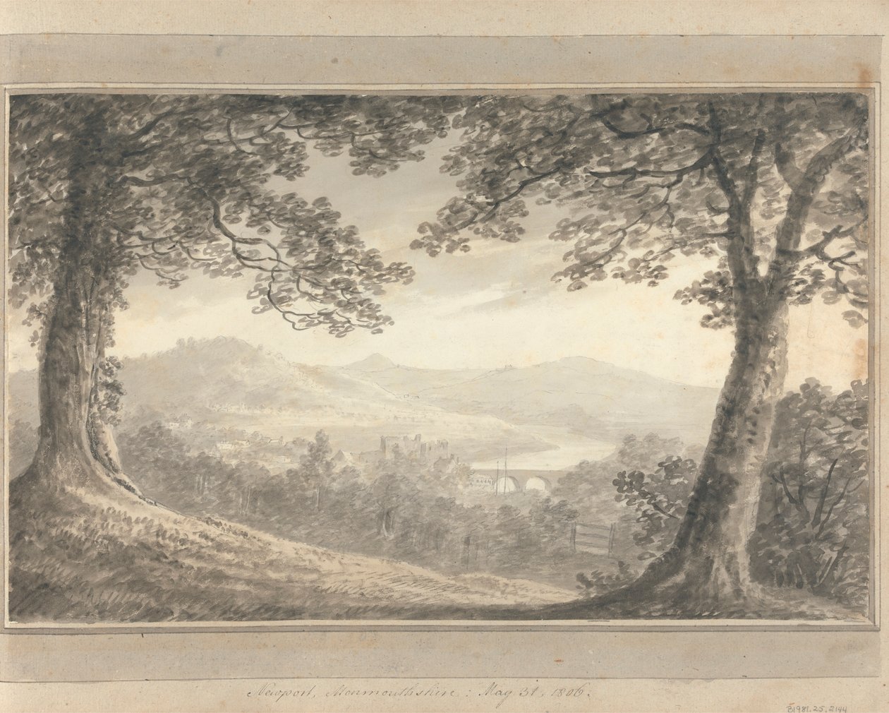 Vistas em Inglaterra, Escócia e País de Gales: Newport, Monmouthshire, 31 de Maio de 1806 de Amos Green
