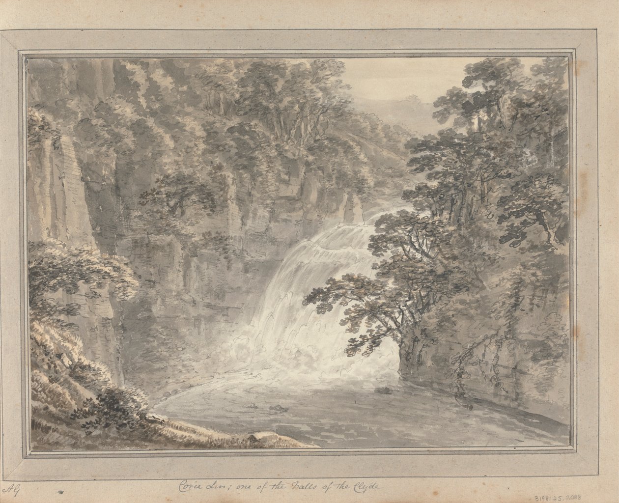 Vistas em Inglaterra, Escócia e País de Gales: Excursão na Escócia; Corie Lin; uma das Cataratas do Clyde de Amos Green