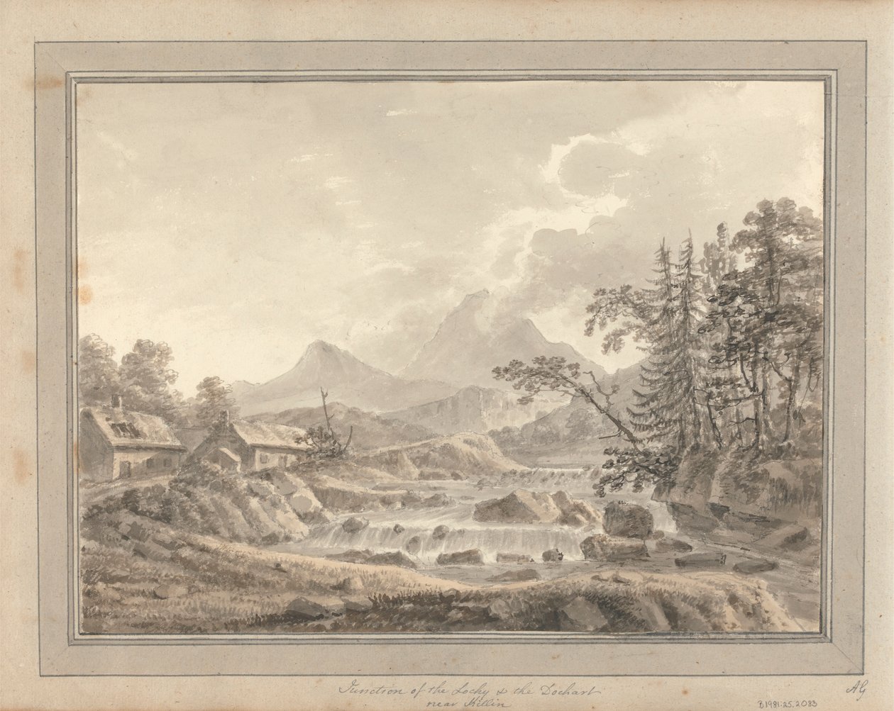 Vistas em Inglaterra, Escócia e País de Gales: Passeio na Escócia; Junção de Lochy e Dochart perto de Killin de Amos Green