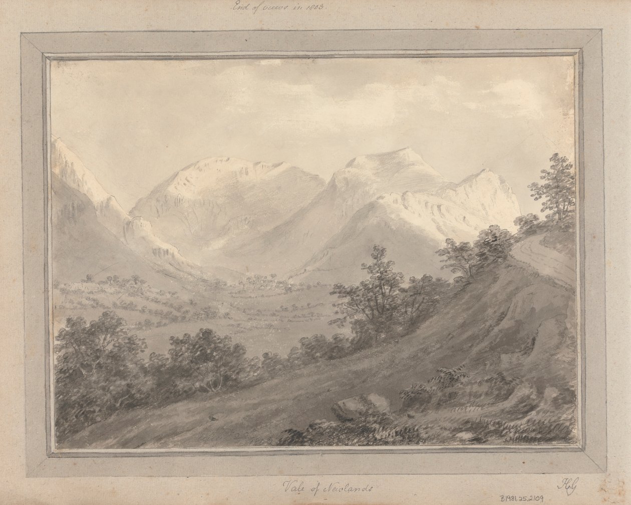 Vistas em Inglaterra, Escócia e País de Gales; Digressão na Escócia: Vale of Newlands, AG de Amos Green