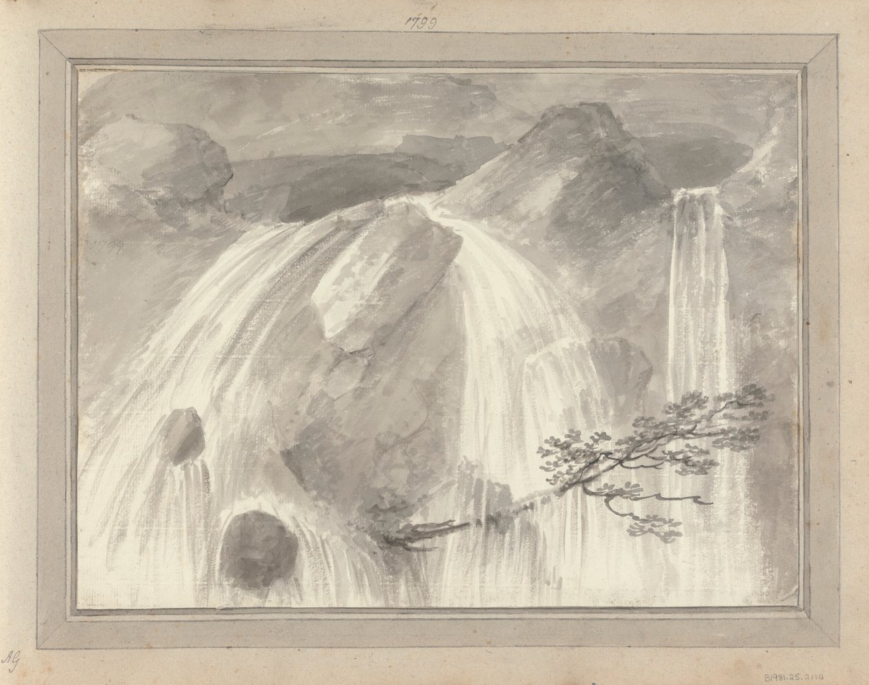 Vistas em Inglaterra, Escócia e País de Gales: Queda de água, Vistas em 1799 de Amos Green