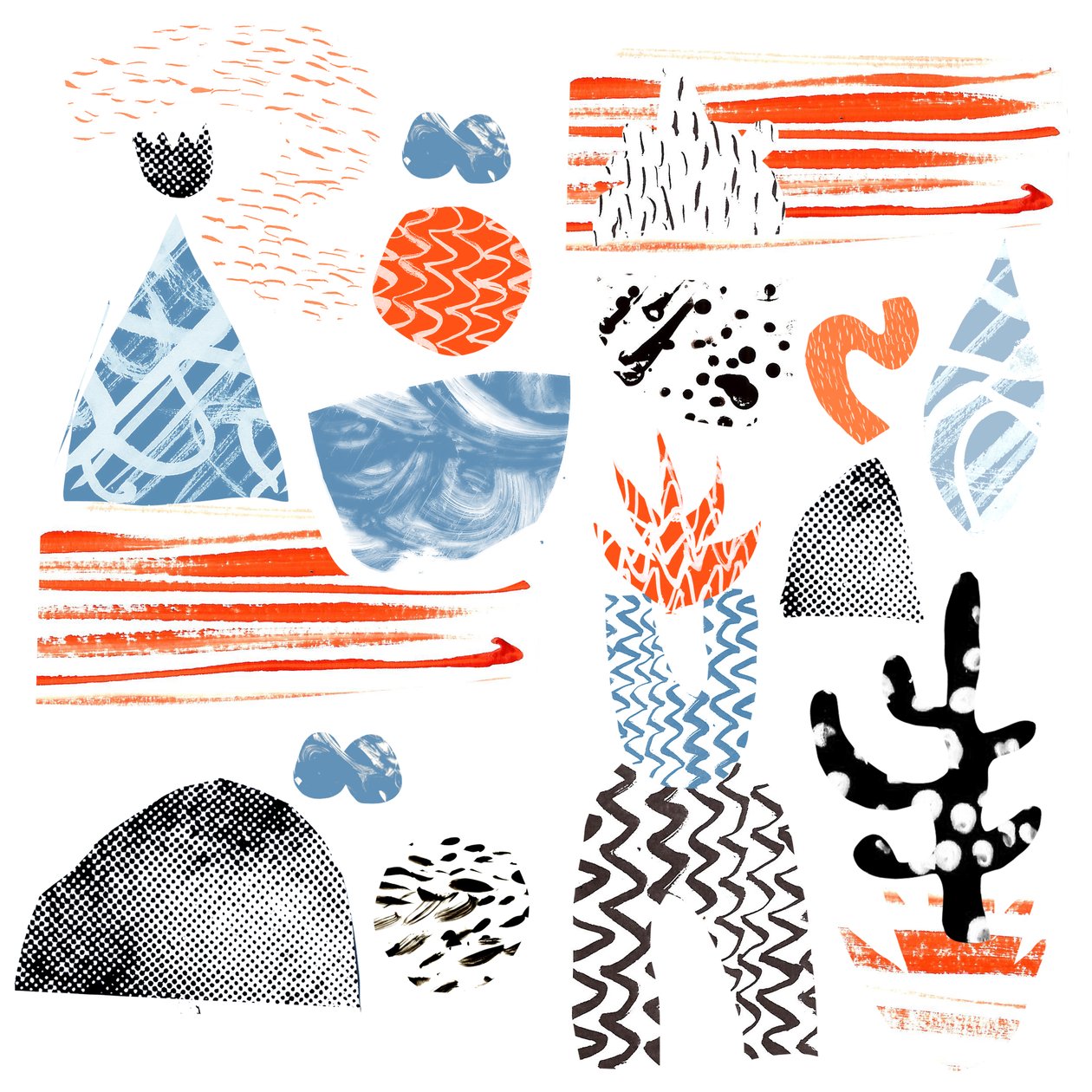 Formas 4, 2015 (colagem digital) de Amy Louise Evans