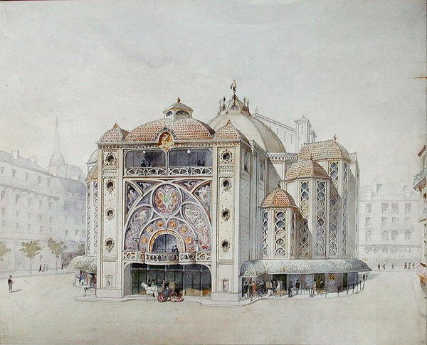 Design para um Teatro Ideal (aguarela sobre papel) de Anatole de Baudot