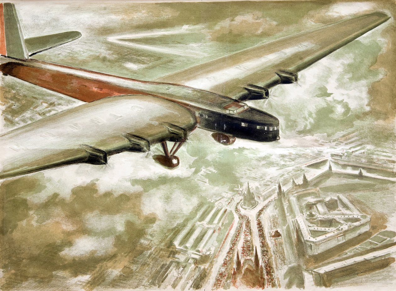 Voo sobre a Praça Vermelha, 1937. de Anatoly Andreyevich Suvorov