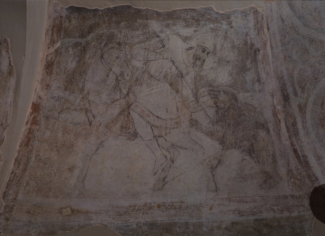Caça ao urso, século XI de Ancient Russian frescos