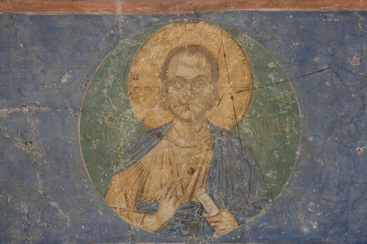 Cristo Emmanuel, século XII de Ancient Russian frescos