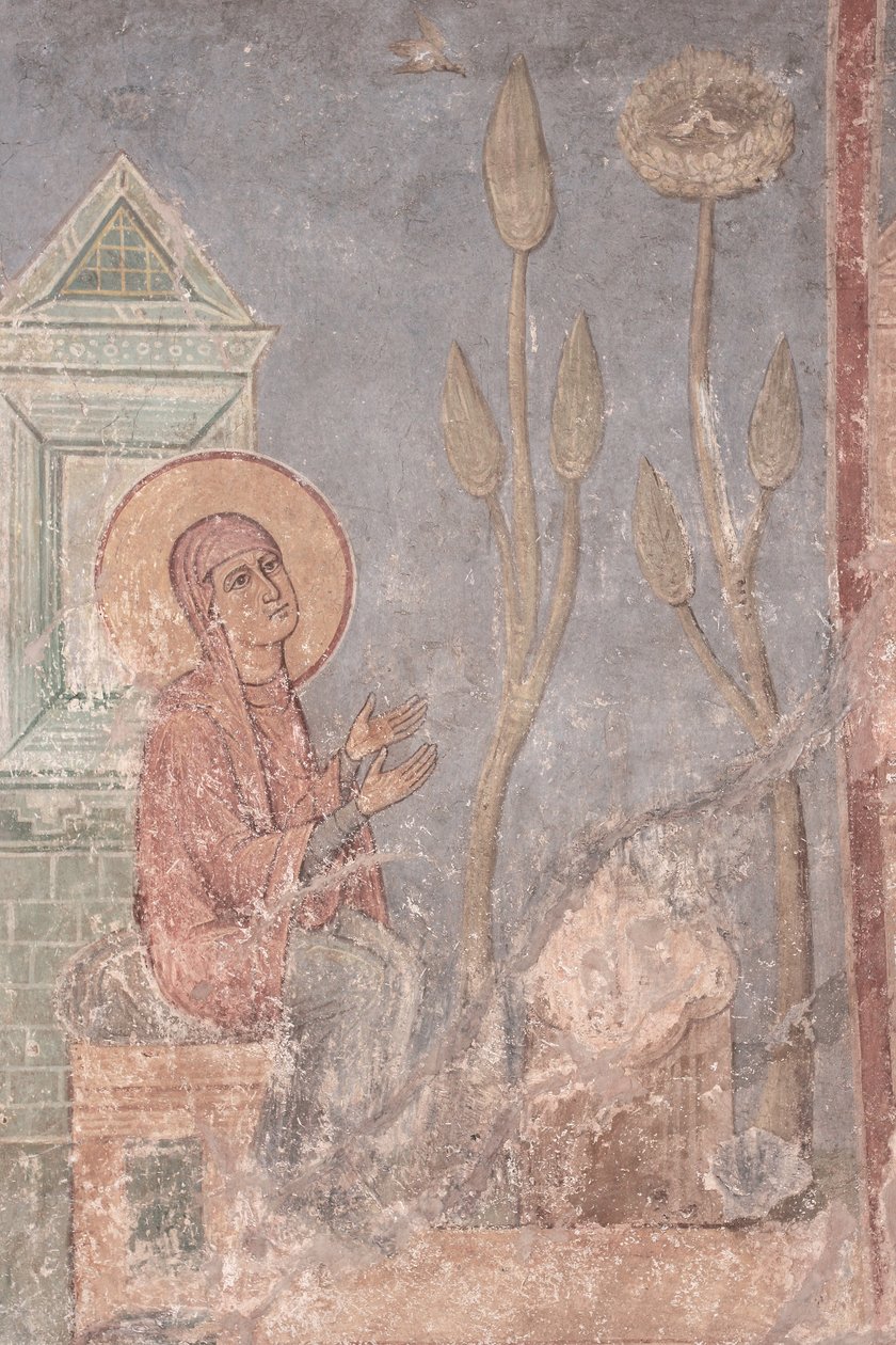 Saint Anne Praying, século XII de Ancient Russian frescos