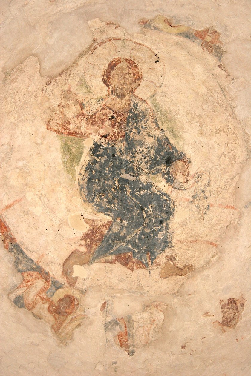 A Ascensão de Cristo, 1313 de Ancient Russian frescos