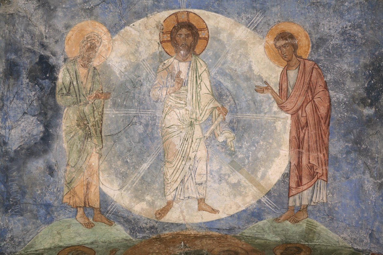 A Transfiguração de Jesus, século XII de Ancient Russian frescos