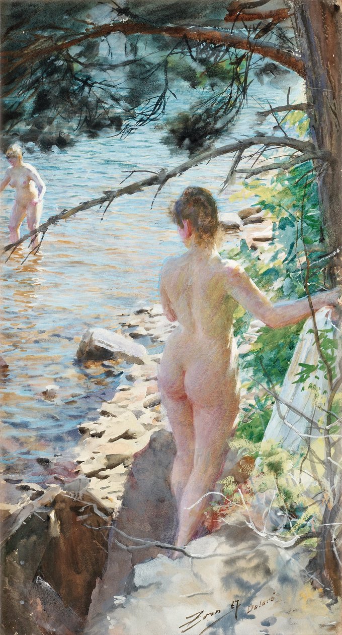 Dalarokli Cliffs II de Anders Leonard Zorn