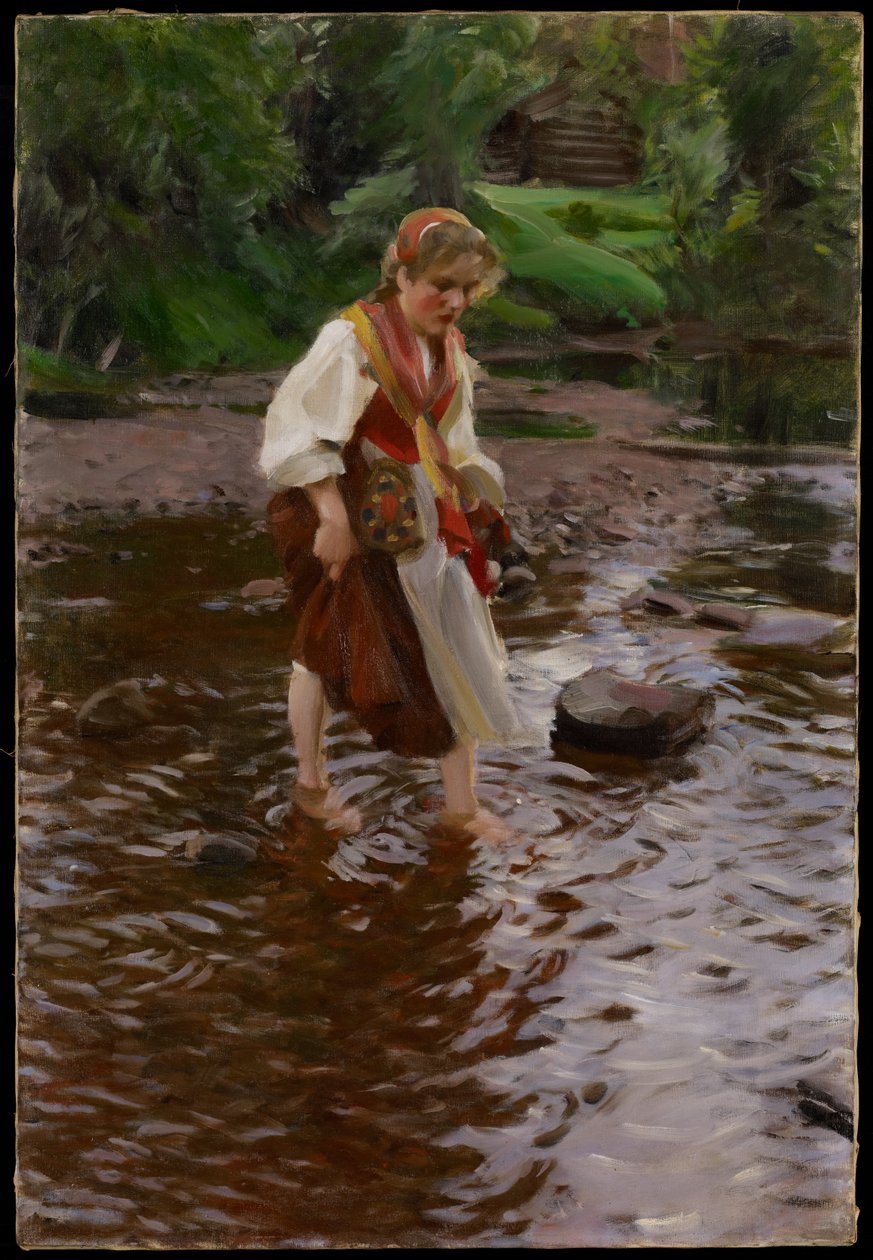 A menina de Alvdalen, c.1911 de Anders Leonard Zorn
