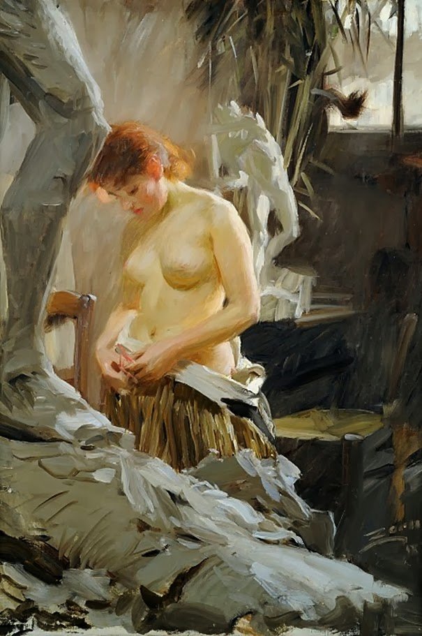 Eu estudo o estúdio do Wikstrom de Anders Leonard Zorn