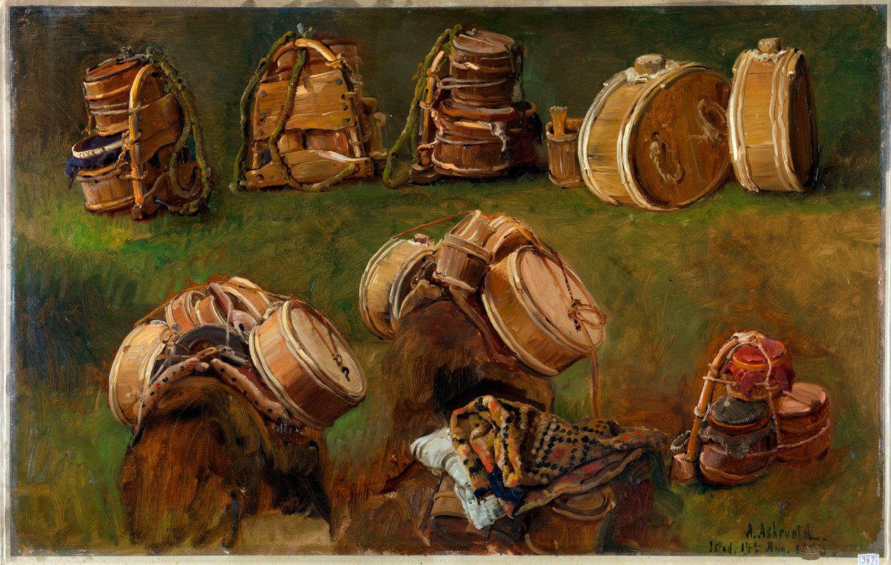 "Etude de bats pour bete de somme" (Estudo de Selas e outros Objectos) Peinture d