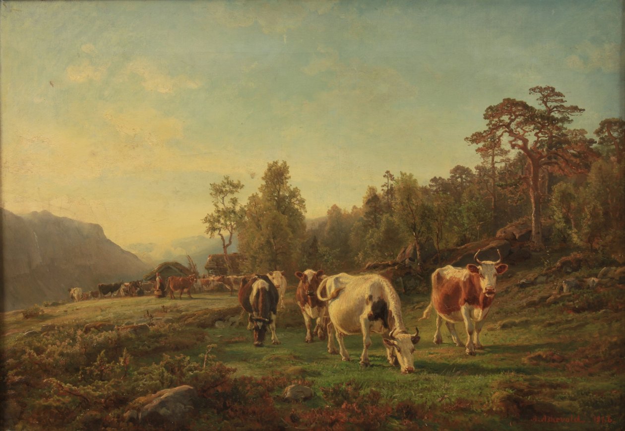 Paisagem com vacas de Anders Askevold