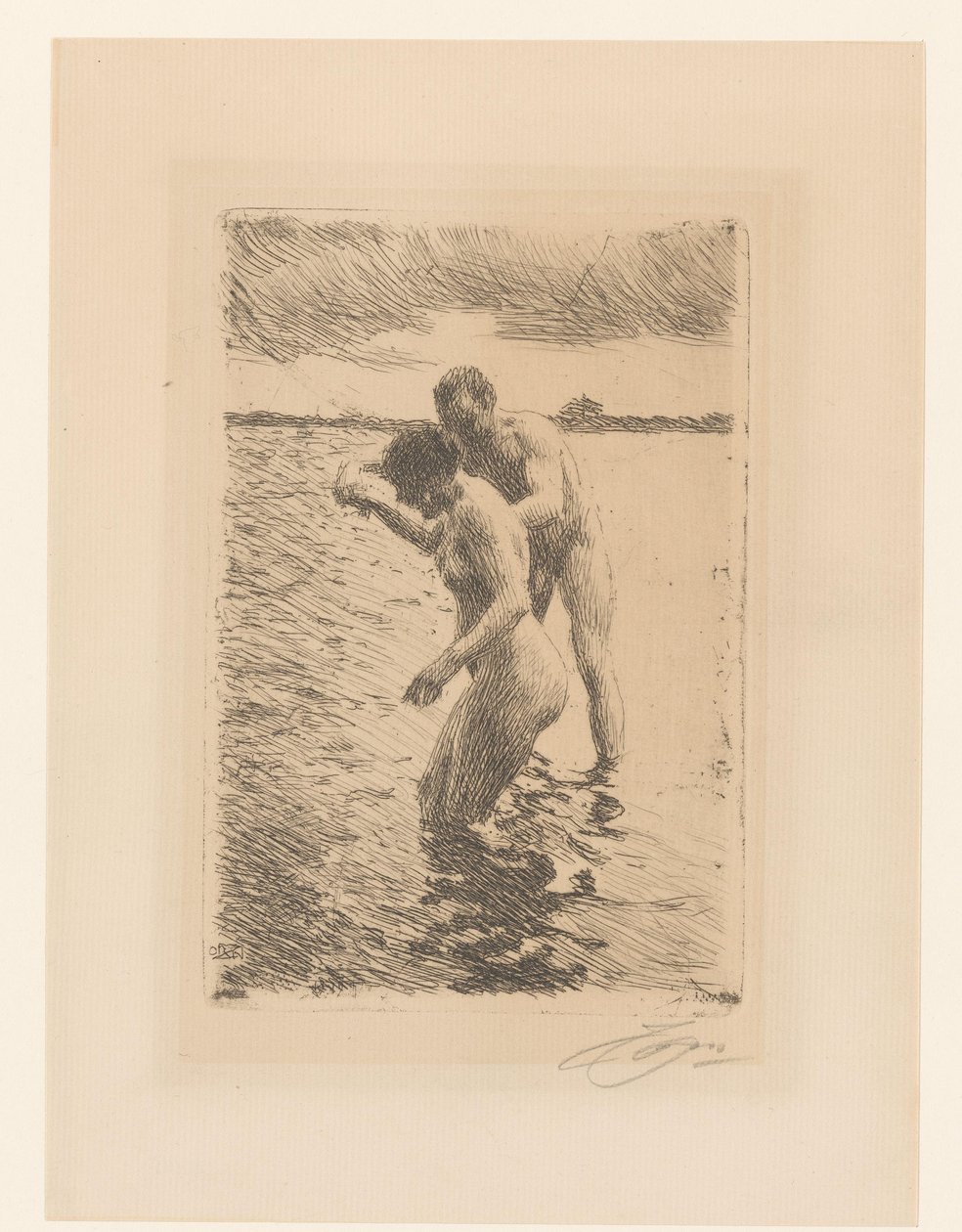 O armazém Piloto - Lotes de Anders Leonard Zorn (signed by artist)