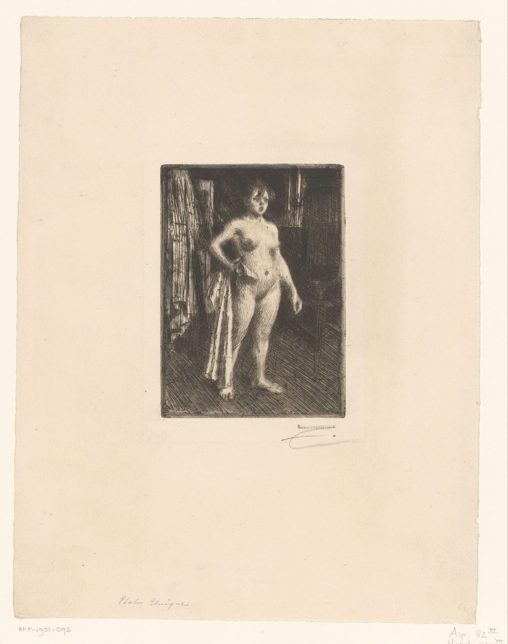 A Vénus de La Vilette de Anders Leonard Zorn (signed by artist)
