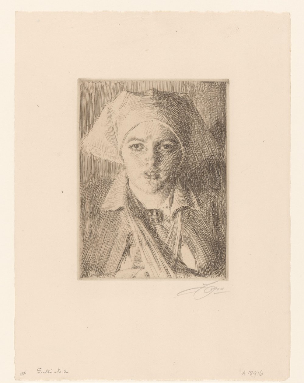 Retrato de van Gulli Ouro II de Anders Leonard Zorn (signed by artist)