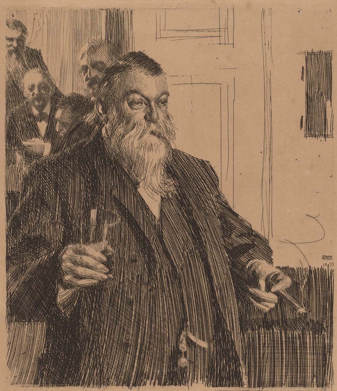 Um brinde II, 1893. de Anders Leonard Zorn