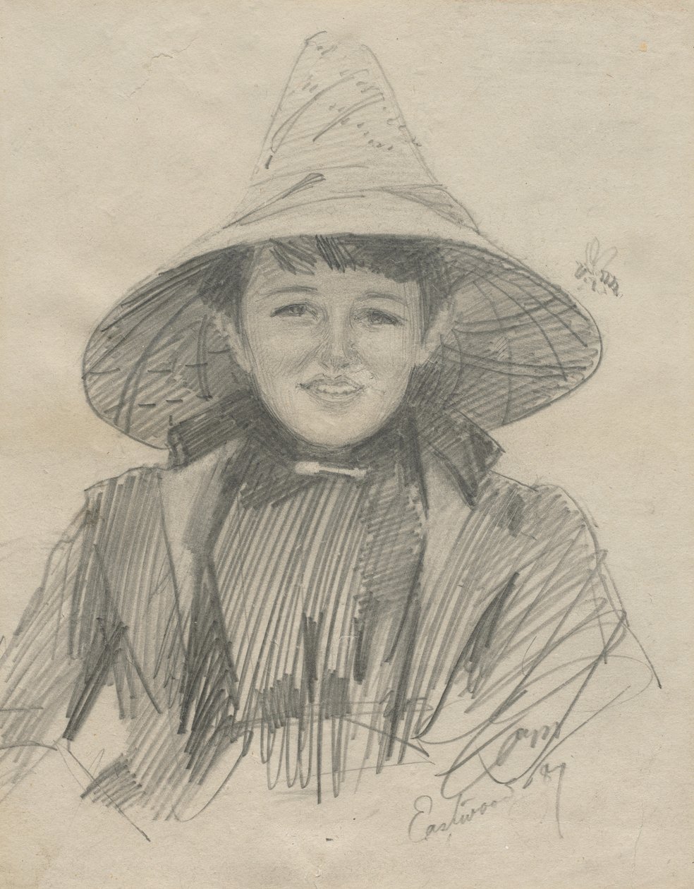 Ada Lymon Woman in a Large Hat, 1887. de Anders Leonard Zorn