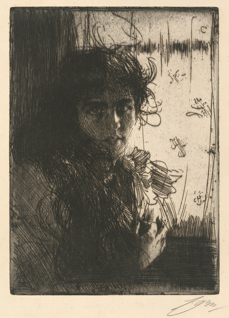 Uma garota irlandesa, 1894. de Anders Leonard Zorn