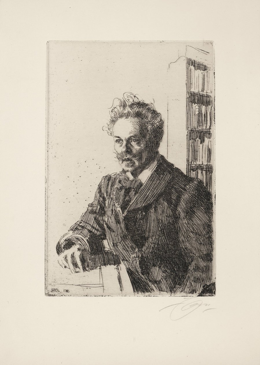 August Strindberg, 1910 de Anders Leonard Zorn