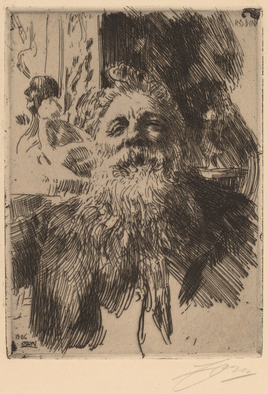 Augusto Rodin, 1906. de Anders Leonard Zorn