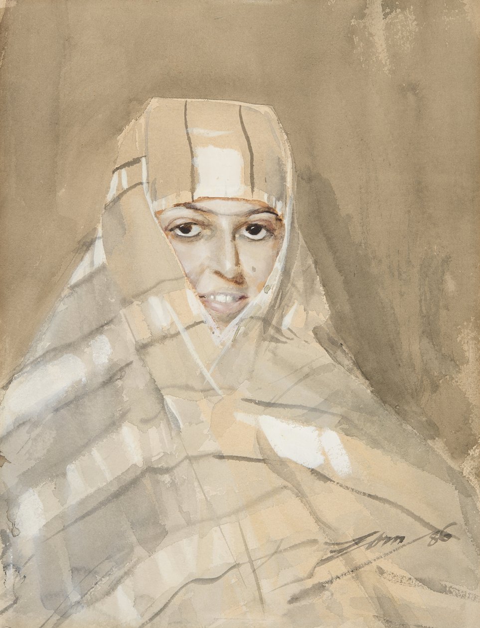 Menina beduína, 1886 de Anders Leonard Zorn