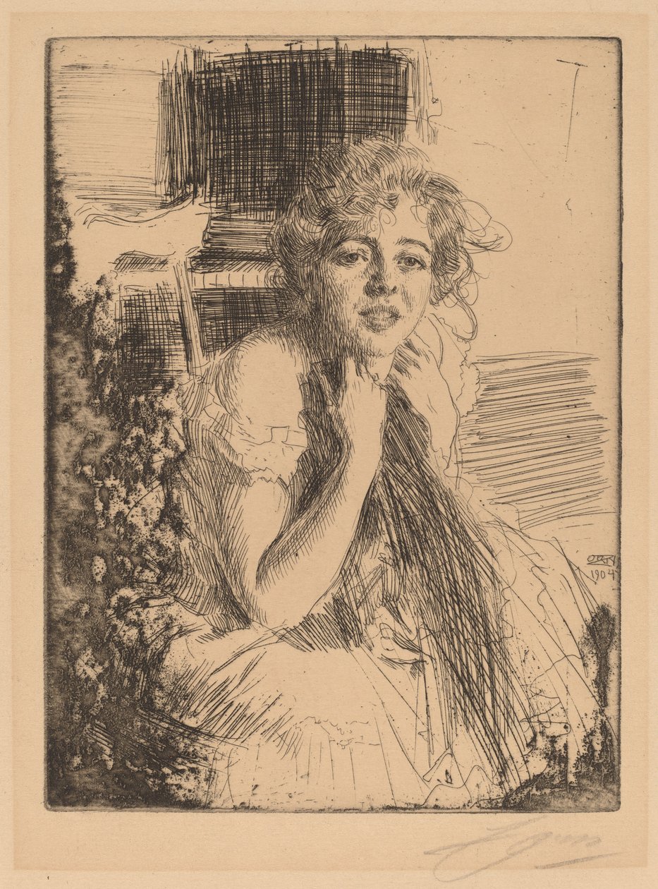 Emma Rasmussen, 1904. de Anders Leonard Zorn