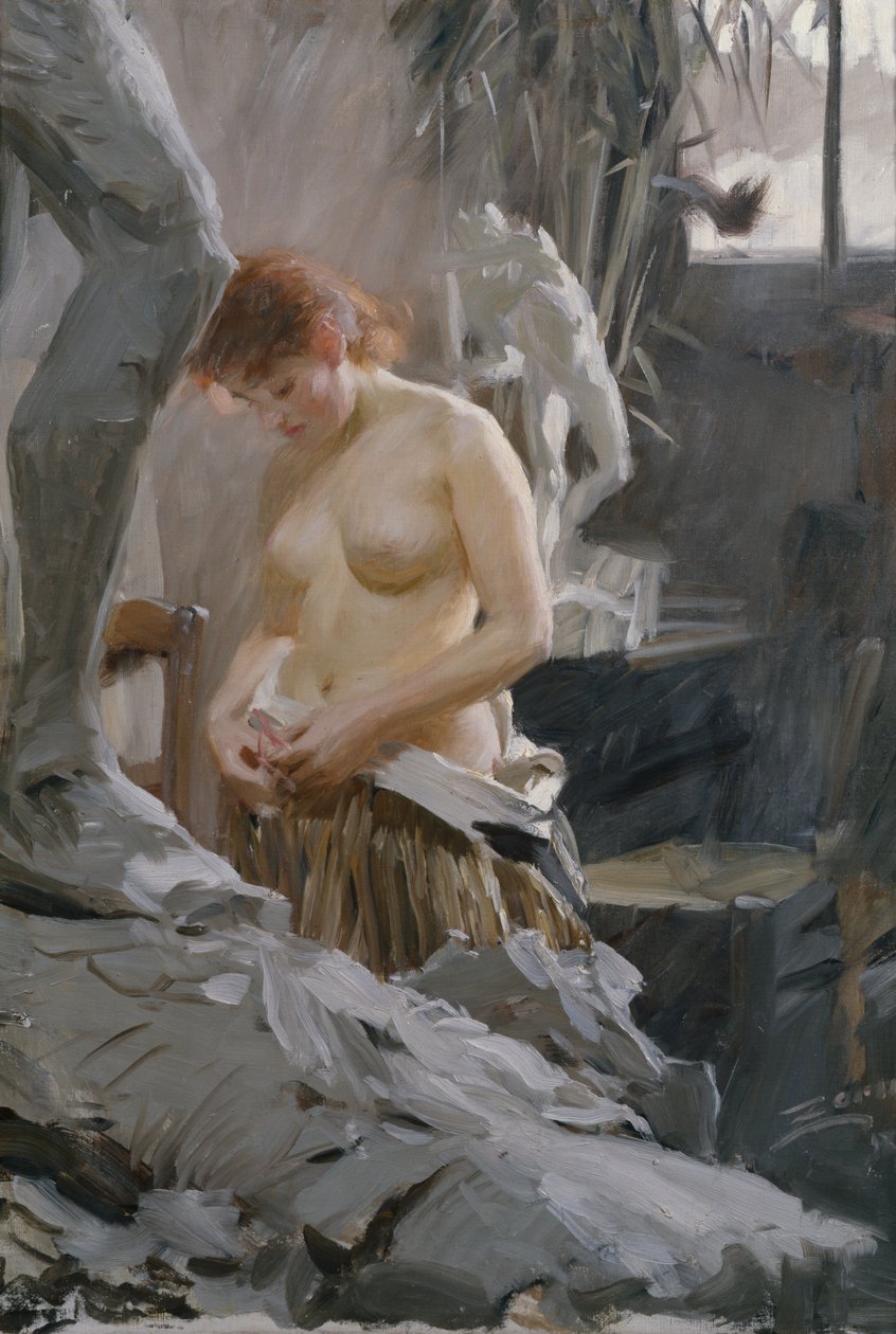 No estúdio de Wickstroms de Anders Leonard Zorn