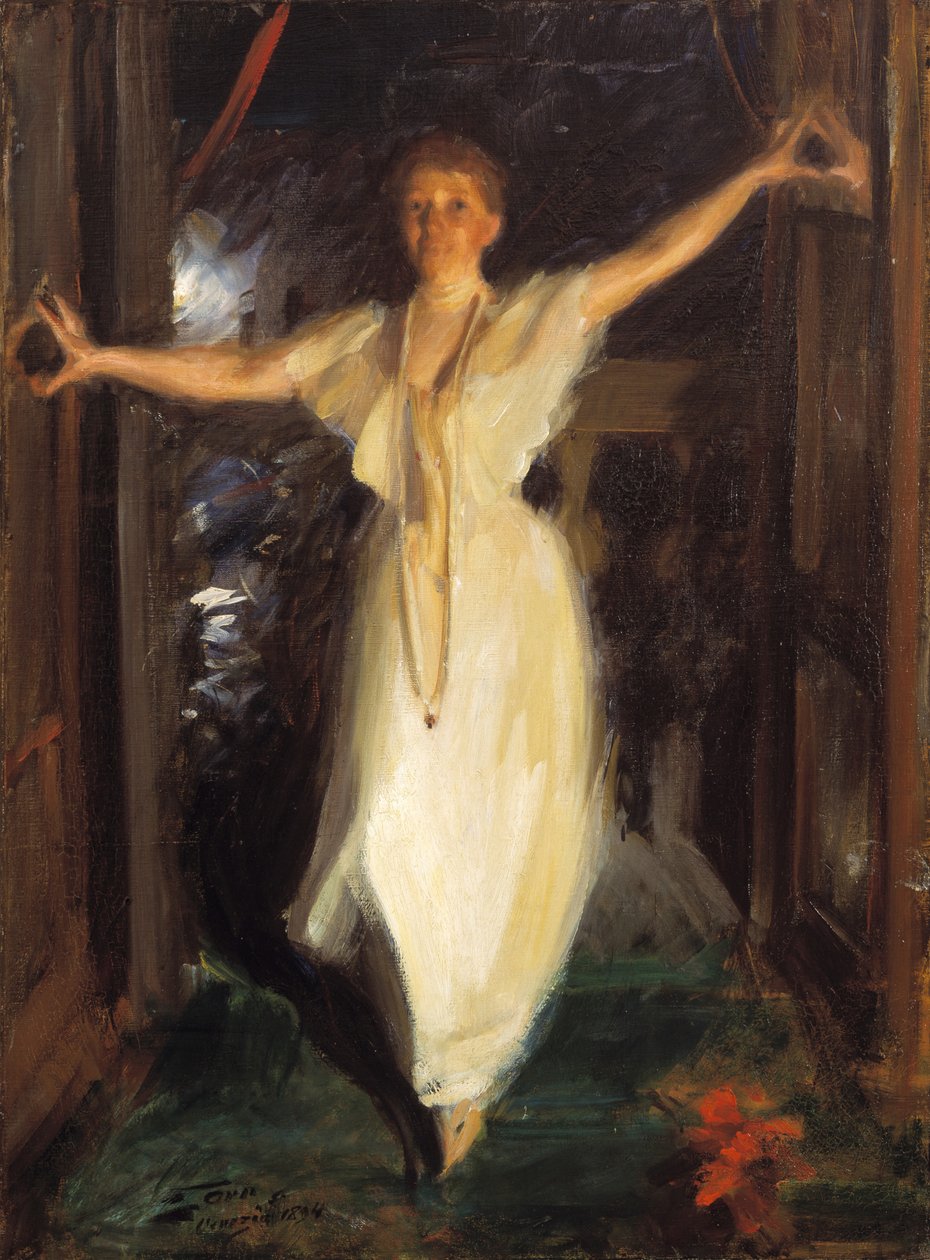 Isabella Stewart Gardner em Veneza, 1894 de Anders Leonard Zorn