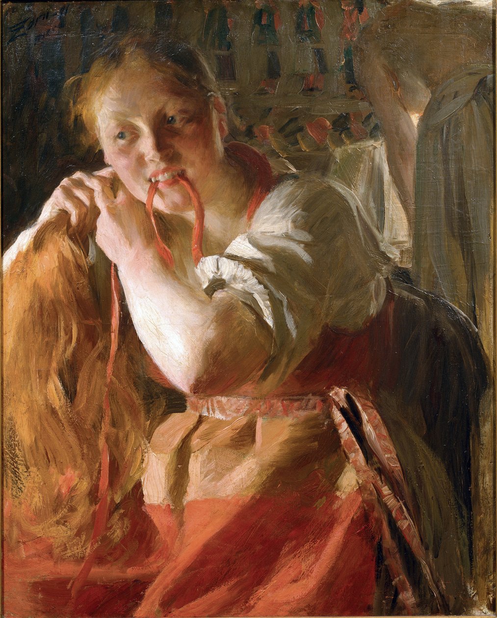 Margit par Zorn, Anders Leonard (1860-1920). Óleo sobre tela, tamanho : 78x63,7 de Anders Leonard Zorn