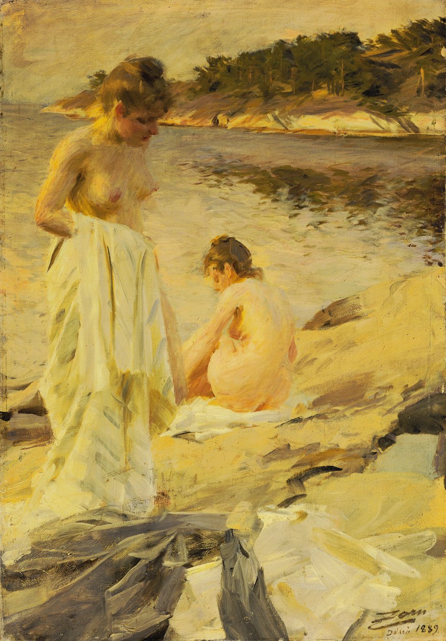 Os Banhistas, 1889 de Anders Leonard Zorn