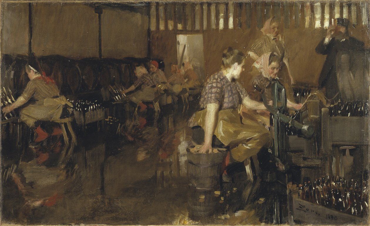 A pequena cervejaria, 1890 de Anders Leonard Zorn