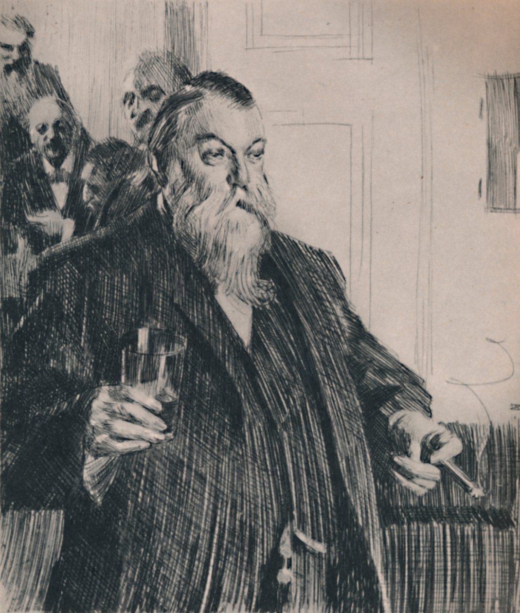 O brinde, década de 1890, 1946. de Anders Leonard Zorn