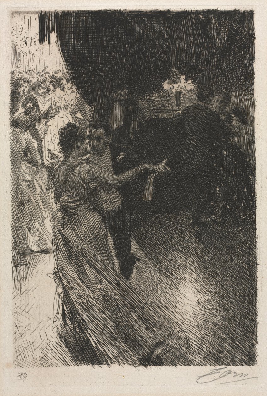A Valsa, 1891. de Anders Leonard Zorn