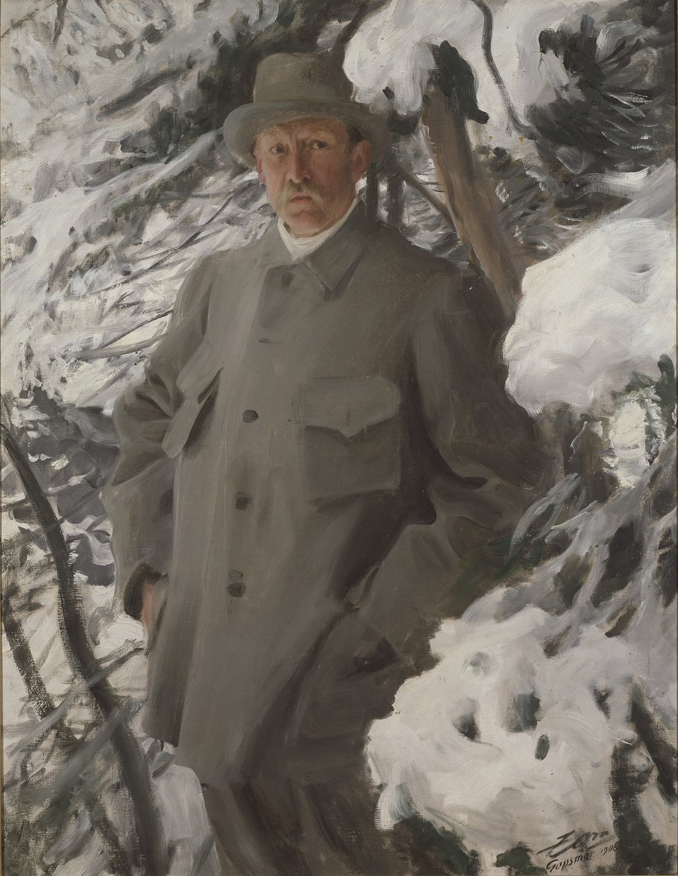O pintor Bruno Liljefors, 1906 de Anders Leonard Zorn