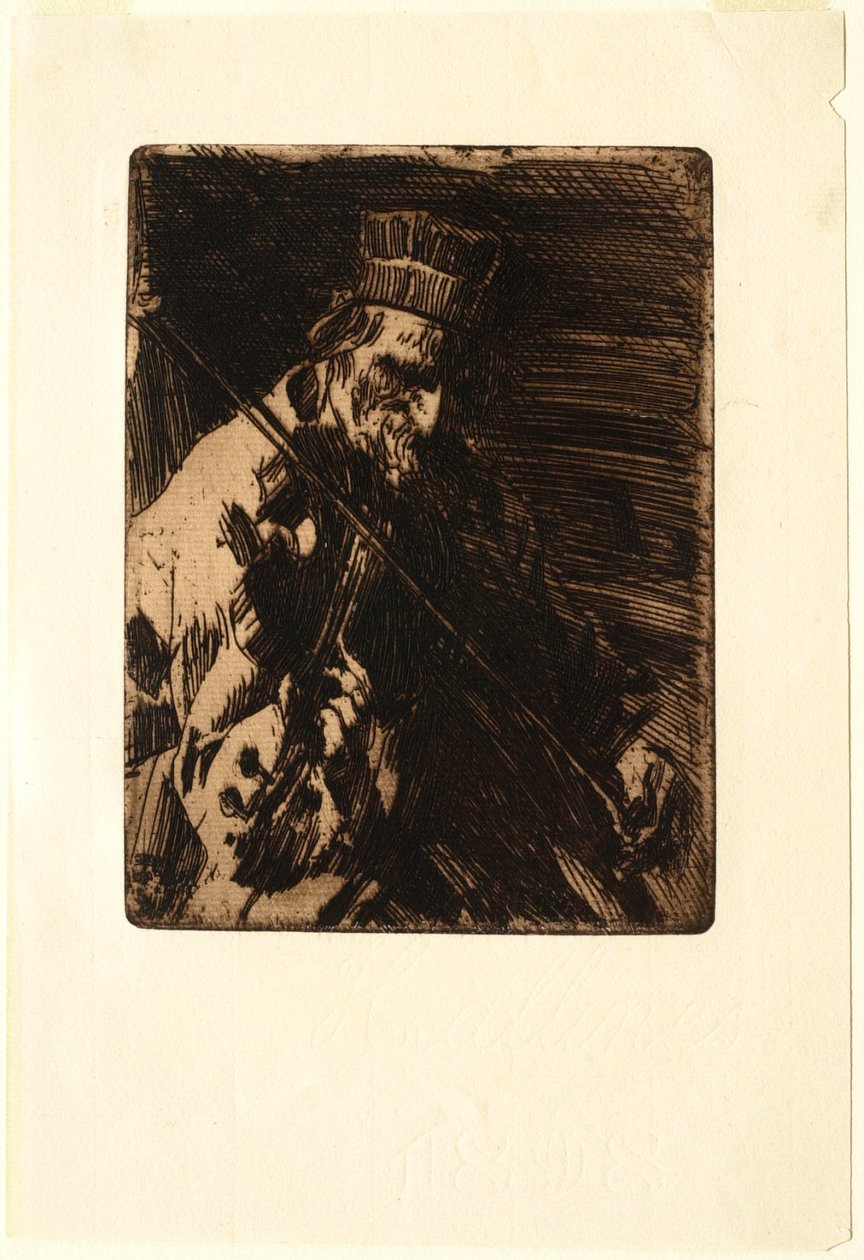 Violinista de aldeia de Anders Leonard Zorn