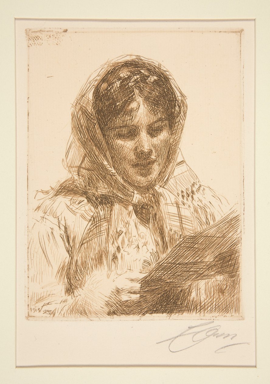 Uma carta, 1913 de Anders Zorn