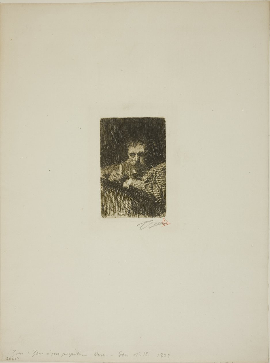 Um pintor-gravador (auto-retrato) de Anders Leonard Zorn