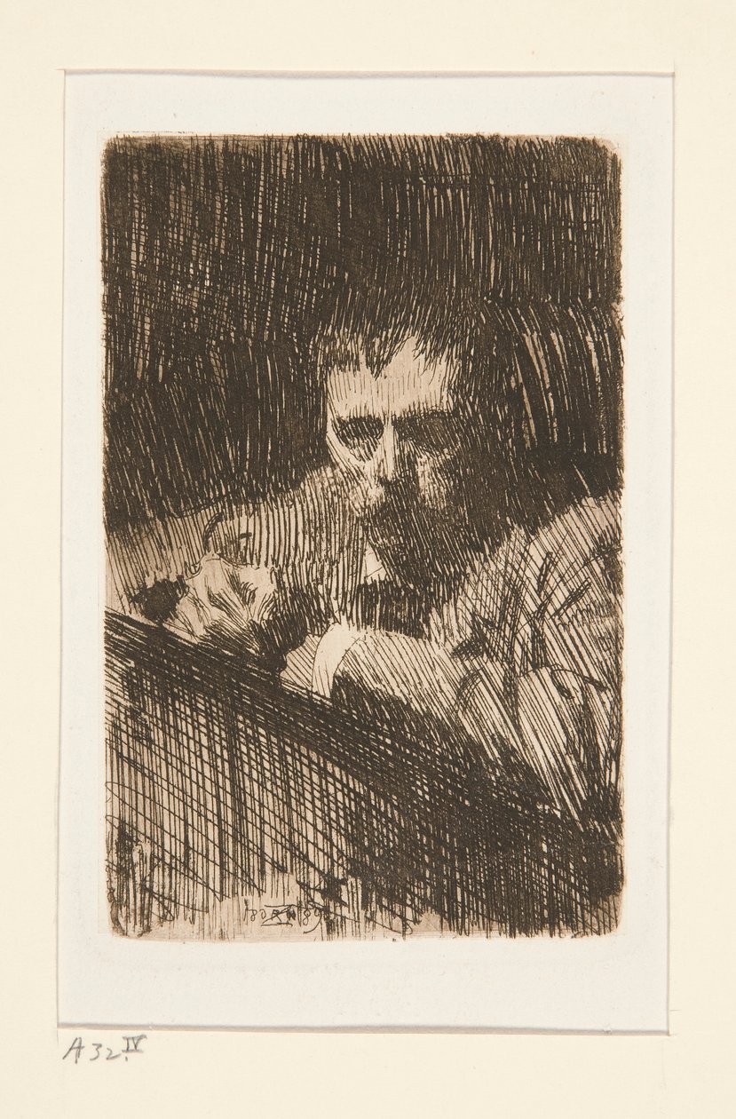 Um Pintor-Etcher (auto-retrato) de Anders Leonard Zorn