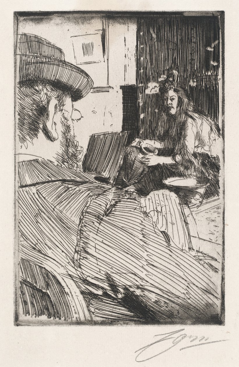 Albert Besnard e seu modelo de Anders Leonard Zorn