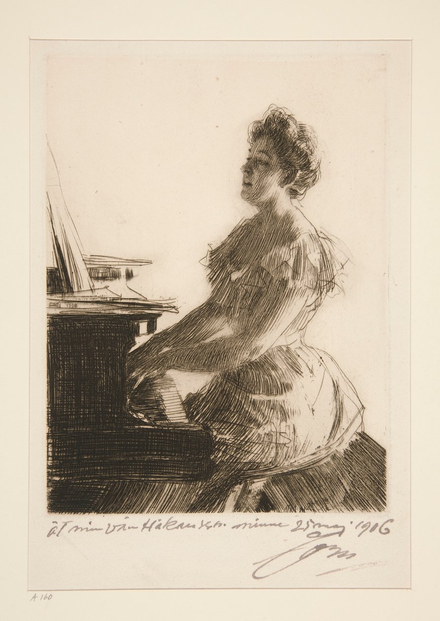 No Piano de Anders Leonard Zorn