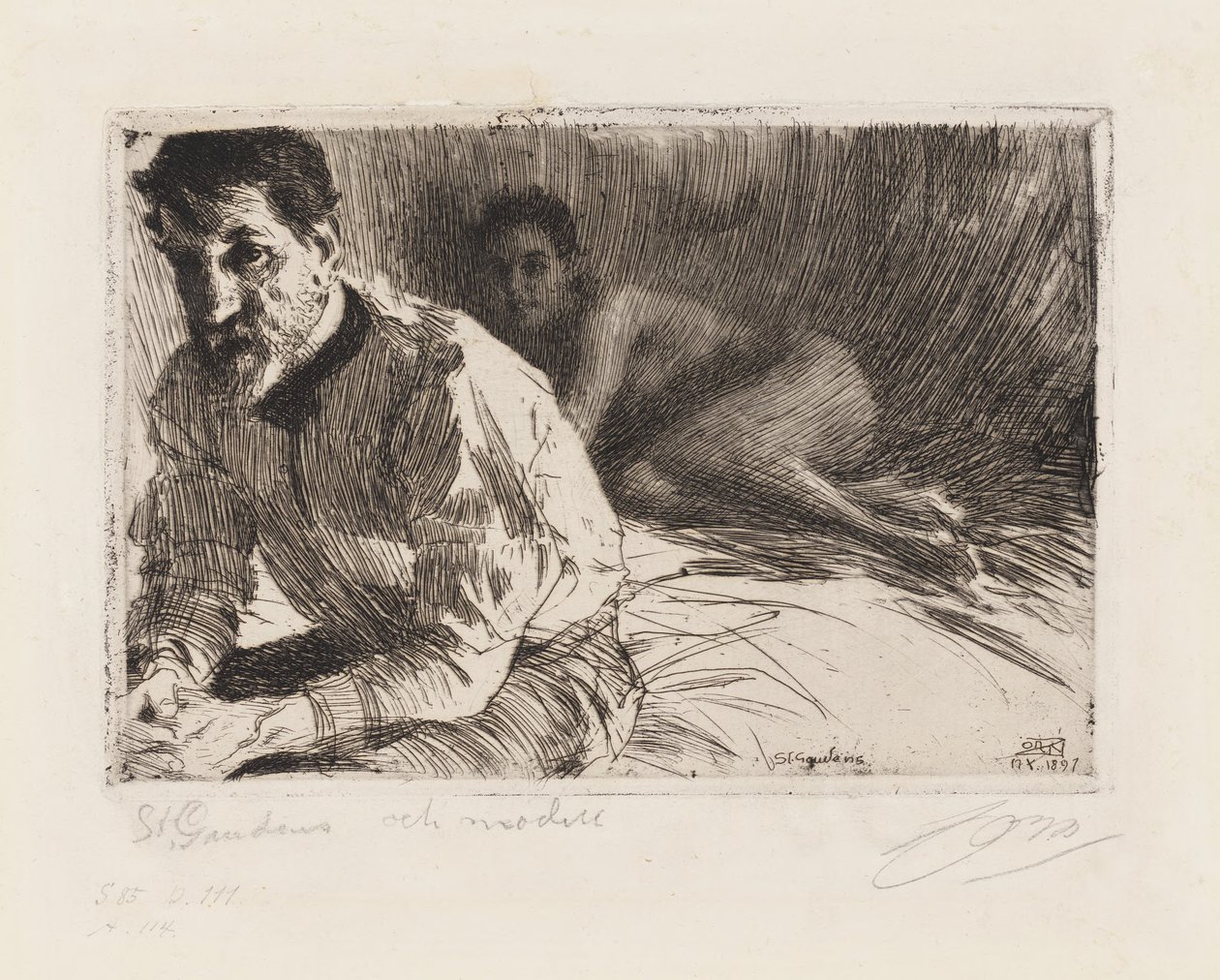 Augustus Saint-Gaudens de Anders Zorn