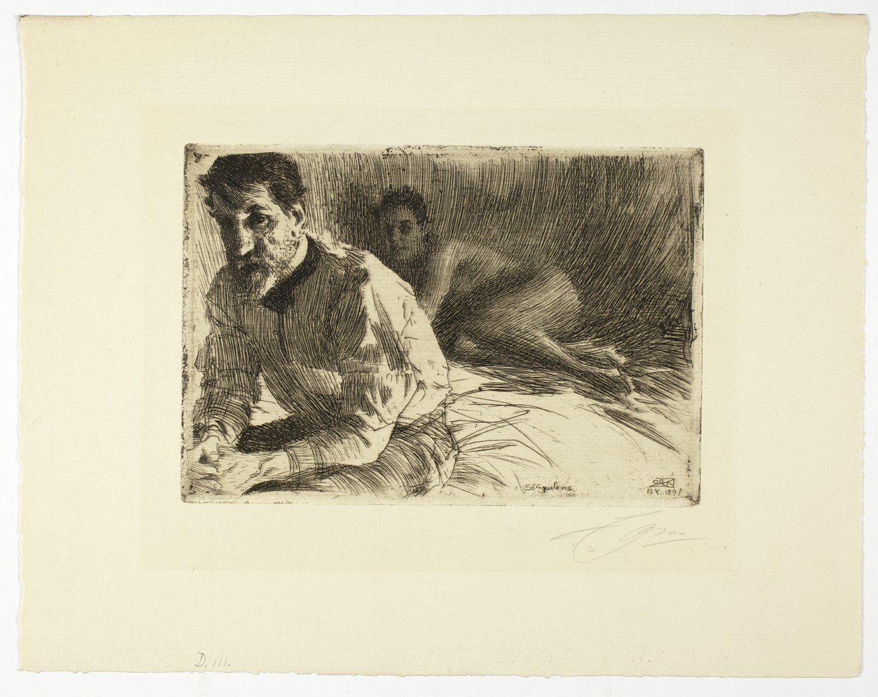 Augustus Saint Gaudens II (Saint Gaudens e seu modelo) de Anders Leonard Zorn