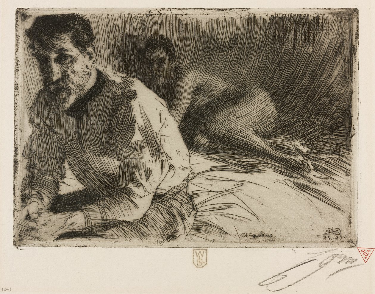 Augustus Saint Gaudens II (Saint Gaudens e seu modelo) de Anders Leonard Zorn