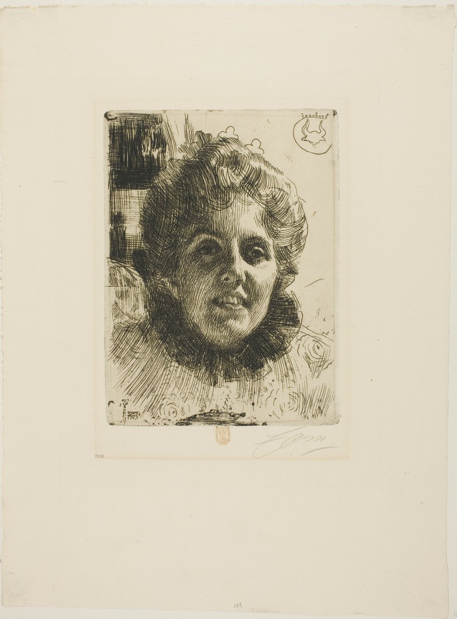 Aurore (Sra. Aurore Klintberg, née Oxenstierna, Chefe) de Anders Leonard Zorn