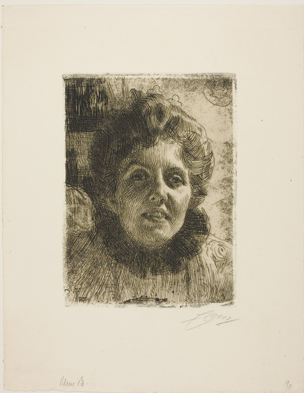 Aurore (Aurore Klintberg, nascida Oxenstierna, chefe) de Anders Zorn
