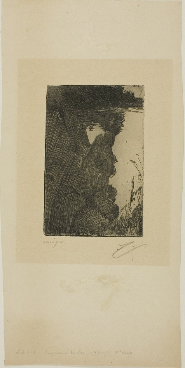 Banhista (Noite) I (Gravação de zinco) de Anders Leonard Zorn