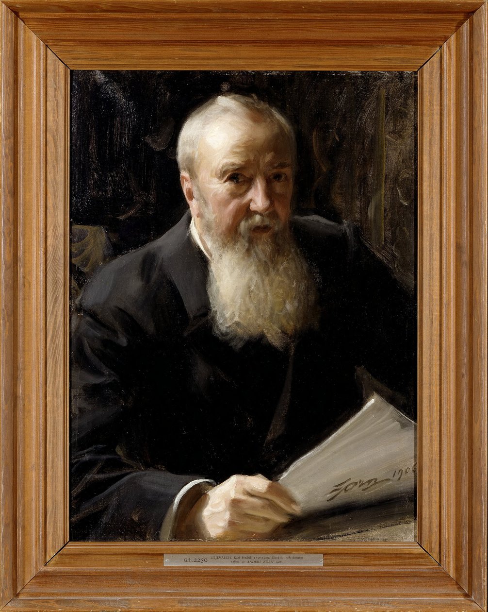 Carl Fredrik Liljevalch (1837-1909), industrial, director de uma siderurgia e mecenas, 1906 de Anders Zorn